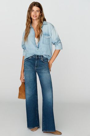 AG - Adriano Goldschmied AG Saige Mid-Rise Wide-Leg Jeans