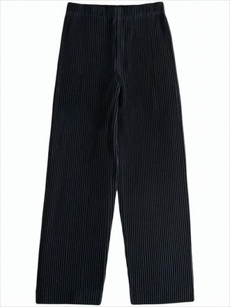 Homme Plissé Issey Miyake Wide-Leg Pleated Textured Pants With Cropped Length