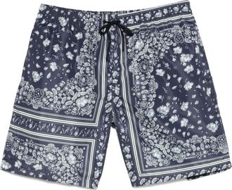 Fendi bandana-print swim shorts - Blue