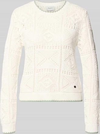 Pepe Jeans London Regular Fit Strickpullover aus reiner Baumwolle Modell KAS in Offwhite, Gr&ouml;&szlig;e XL