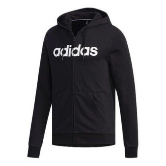 adidas neo M CE LNR Z HDY Zipper Casual Sports Hooded Jacket Black EI4736