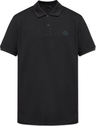 Moncler Tops, Heren, Zwart, M, Polo met logo