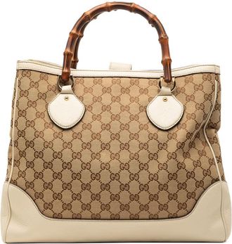 Gucci Pre-owned Gucci GG Canvas Bamboo Diana Tote Ladies V4LTFYHMLMQH4ECH