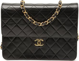 Chanel Tweedehands Kleine Cc Gequilt Lamsleer Enkele Flap