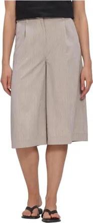 Object Object, Korte Broeken, Dames, Beige, S, Leer, Objivalo HW LO Bermuda Shorts