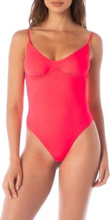 Maaji Celine Reversible One-Piece Swimsuit in Red at Nordstrom Rack, Size Medium