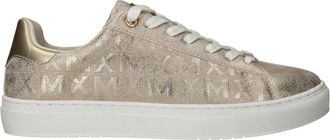 Mexx Metallic Gouden Sneakers met Mexx Print - Dames - Sneakers - Geel - 39 EU - Schoenen