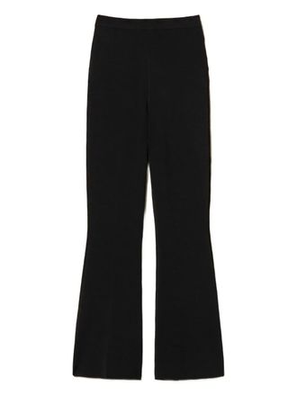 Twin-Set flared knitted trousers - Black