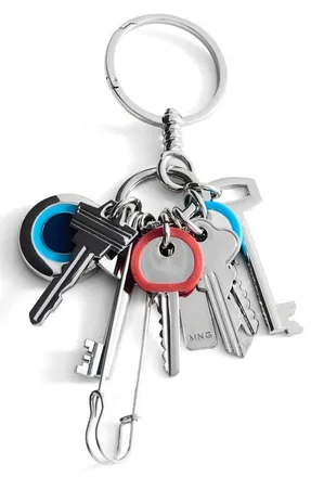 Mango Charms Key Ring in Silver at Nordstrom