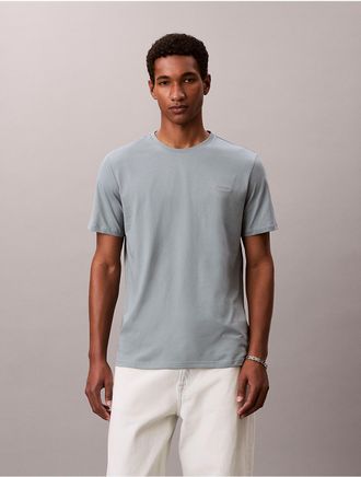 Calvin Klein Mens Liquid Touch Crewneck T-Shirt - Blue - XL