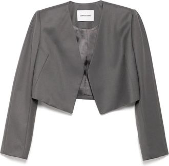 Low Classic Giacca senza colletto - Grigio