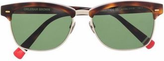 Orlebar Brown Mens Brown Rectangular Sunglasses 274136
