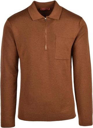 Daniele Fiesoli Truien & Vesten, Heren, Bruin, S, Wol, Polo in maglia