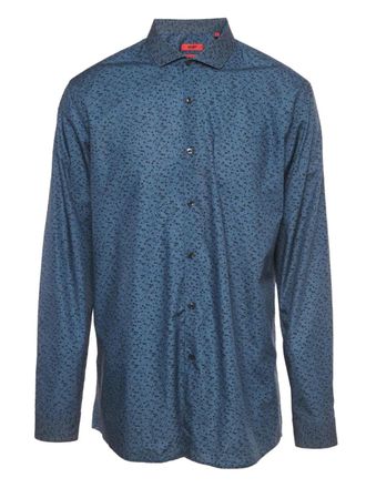 HUGO BOSS Erriko overhemd met print - Blauw