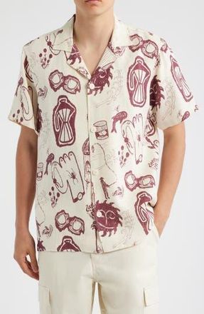 OAS Cantina Linen Camp Shirt in Cuba at Nordstrom Rack, Size Xx-Large