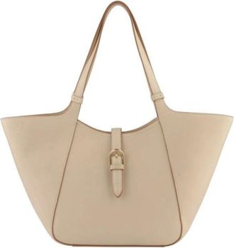 Pourchet Tassen, Dames, Beige, ONE Size, Leer, Cabas MM