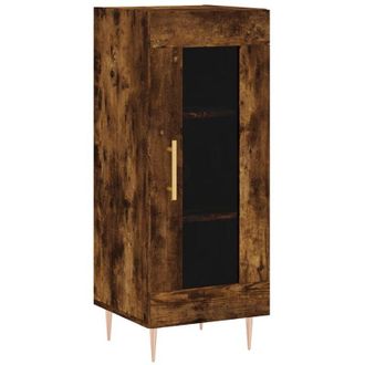 vidaXL Vidaxl - Aparador Madera De Ingenier&iacute;a Roble Ahumado 34,5x34x90 Cm