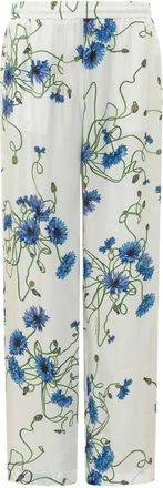 Stella McCartney Broek met bloemenprint - Dames - Wijde Broeken - Veelkleurig - S - Broeken