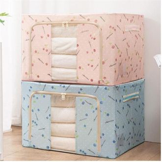 Trade Shop Trade Shop - Bolso De Almacenamiento De Tela Plegable Multifuncional Con 66lt 50x40x33cm Handles Ventana