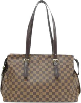 Louis Vuitton Pre-owned Handbags, female, Brown, Size: ONE SIZE Pre-owned Damier Shoulder Bag