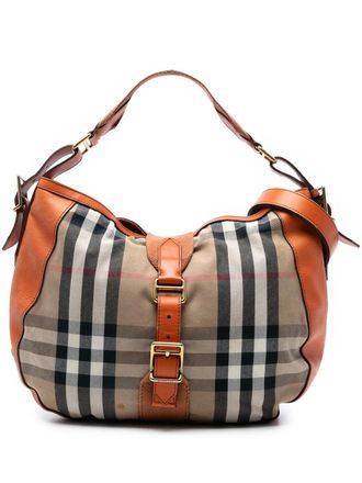 Burberry 2000-2017 House Check Canvas Ashwood Hobo satchel - Brown