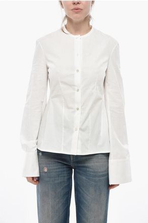 Quira Cotton Poplin Shirt with Mandarin Collar size 40