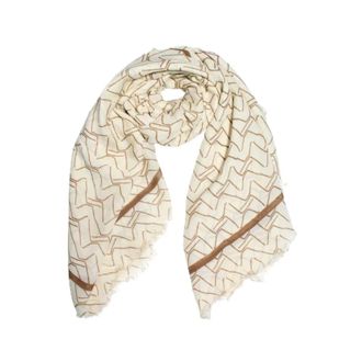 Max Mara Accessoires, Dames, Beige, ONE Size, Wol, Nevada Scarf