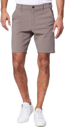 Paige Rickson Transcend Knit Tech Trouser Tailored Short In Dark Taupe