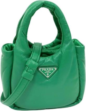 Prada Pre-owned Leren Handtas - Dames - Vintage Handtas - Groen - ONE Size - Leer - Vintage