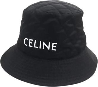 Celine Pre-owned Nylon Hoed - Heren - Vintage Accessoires - Zwart - ONE Size - Nylon - Vintage