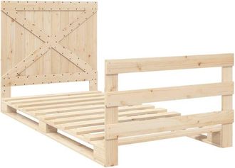 vidaXL Vidaxl - Estructura De Cama Con Cabecero Madera Maciza Pino 100x200 Cm