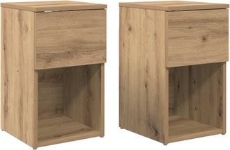 vidaXL Mueble Cama 2 Uds. Roble Artisan 29 X 31,5 X 49 Cm Vidaxl