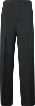 Msgm Wollen broek met wijde pijpen - Heren - Nette broeken - Zwart - M - Wol - Broeken