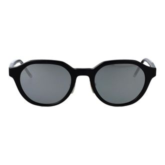 Thom Browne Sunglasses, male, Black, Size: 49 MM Acetate Oval Sunglasses