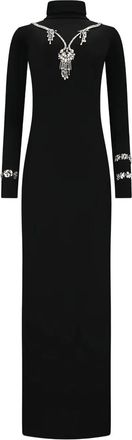 Des_Phemmes crystal-embellished turtleneck dress - Black