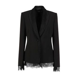Twinset Giacca con pizzo - - Jackets - Donna - Nero - XS