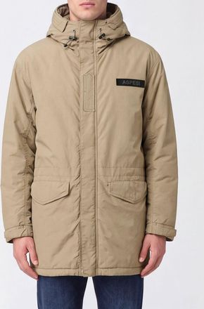 Aspesi Knee-Length Hooded Parka with Padded Hood and Drawstring