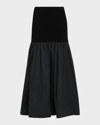 A.L.C. Cami Merino Combo Maxi Skirt