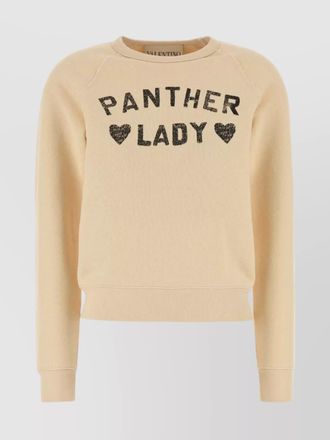 Valentino Garavani graphic print cotton sweatshirt with raglan sleeves