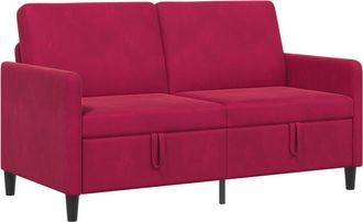 vidaXL Sof&aacute; Con Almacenamiento Rojo Vino 152 X 78 X 87 Cm Poli&eacute;ster Vidaxl