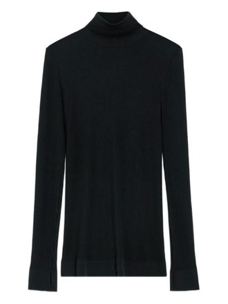 Christophe Lemaire Top met hoge hals - Zwart