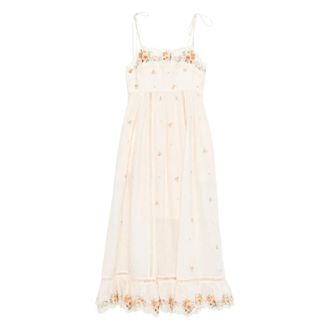 Zimmermann Kleedjes, Dames, Wit, XS, Geborduurde Cami Jurk