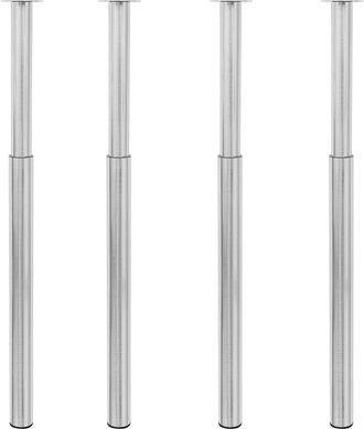 vidaXL Vidaxl - Patas De Mesa Telesc&oacute;picas 4 Uds N&iacute;quel Cepillado 710-1100 Mm