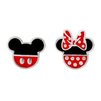 Disney Mismatched Mickey And Minnie Mouse Earrings in Red, Black at Nordstrom