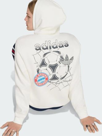 adidas Fc bayern muenchen og - Felpa con cappuccio bianco core con grafica