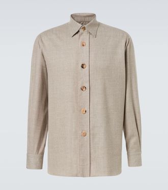 Rubinacci Camicia in lana vergine