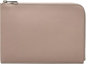 Louis Vuitton Beige Taupe Leather Clutch Bag Pochette (Pre-Owned)