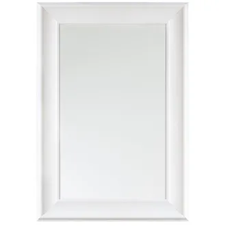 Beliani Espejo De Pared Blanco 61 X 91 Cm Material Sint&eacute;tico Estilo Minimalista Escandinavo Lunel
