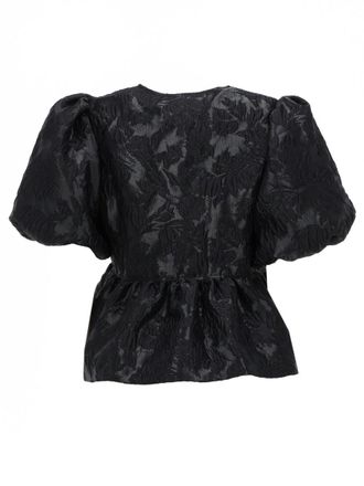 Ganni Peplum Blouse - Black