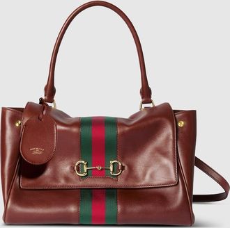 Gucci Paparazzo Medium Top Handle Bag, Brown, Leather